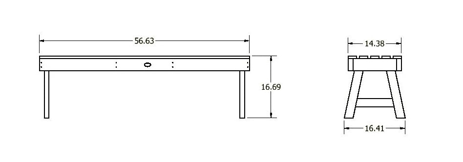 Aurora Backless Bench - 5ft
