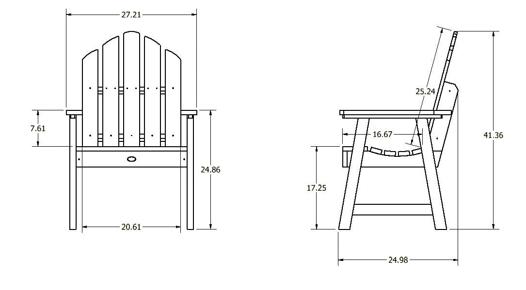 Lighthouse garden chair measurements