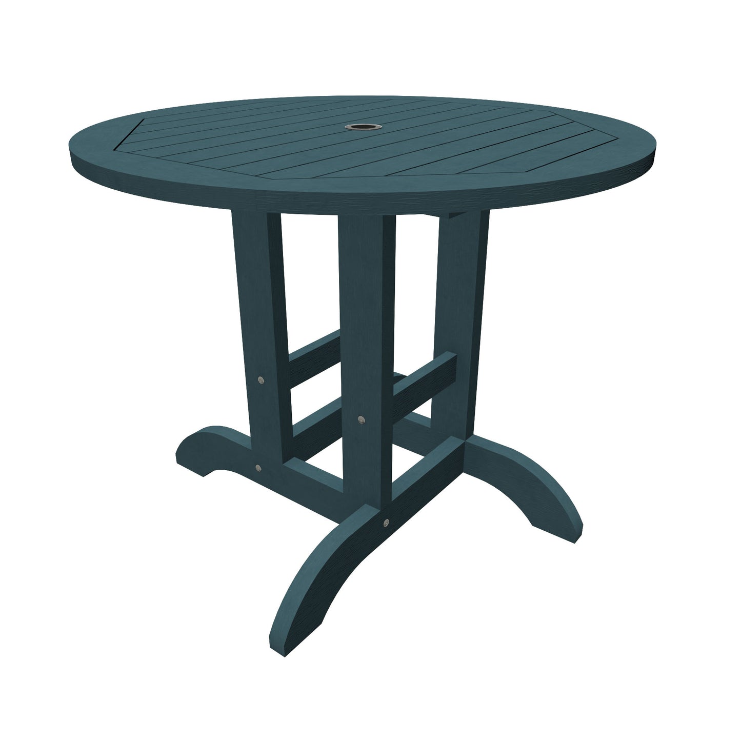 Homestead 36” diameter dining height table in Nantucket Blue