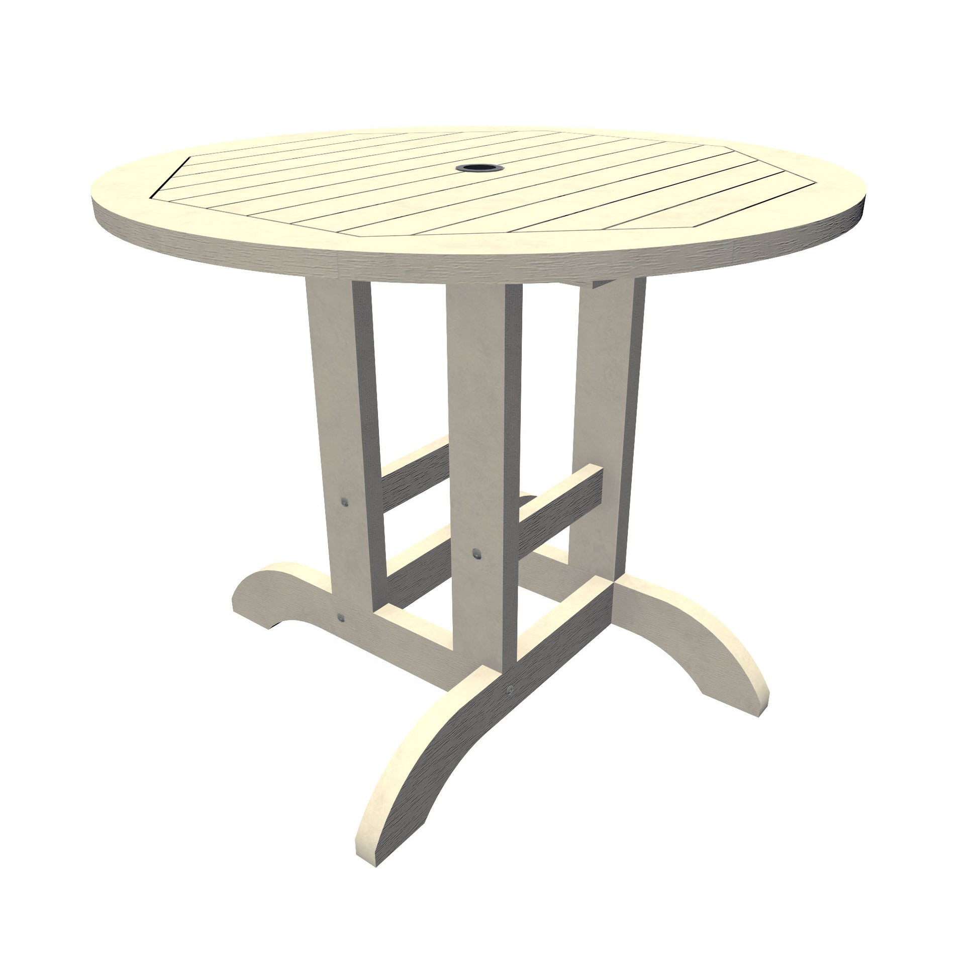 Homestead 36” diameter dining height table in Whitewash