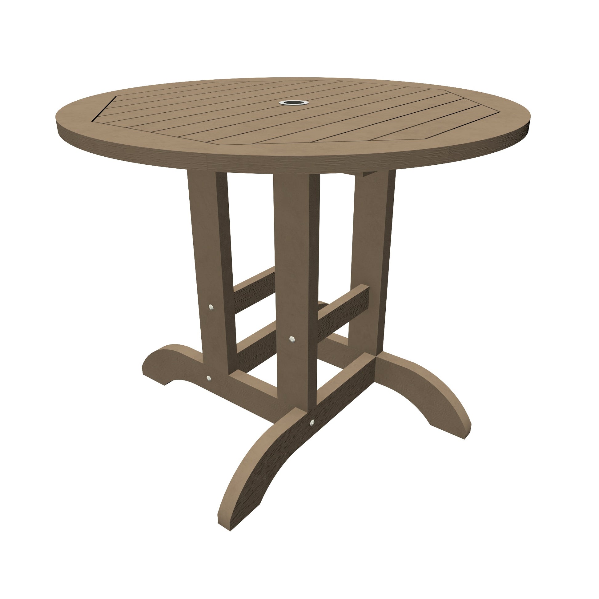 Homestead 36” diameter dining height table in Woodland Brown