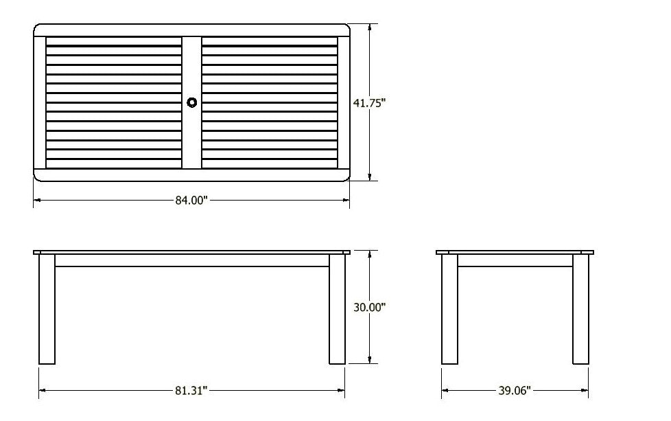 Homestead Dining Table - 42x84 - Dining Height