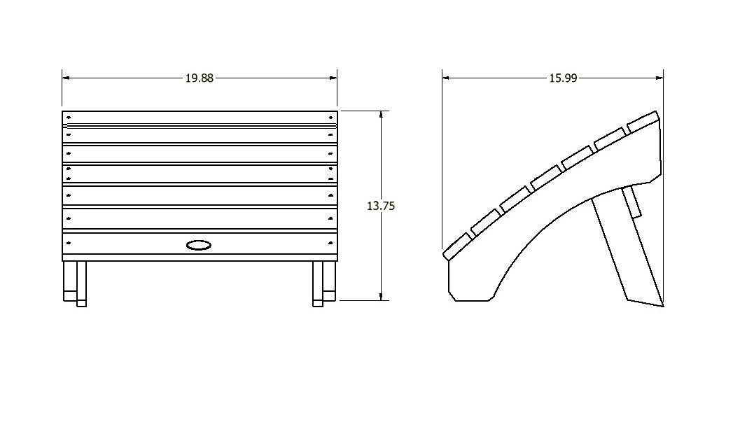 Lighthouse Folding Adirondack Ottoman