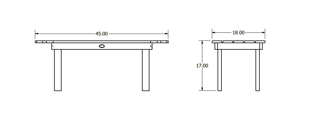 Lighthouse conversation table measurements