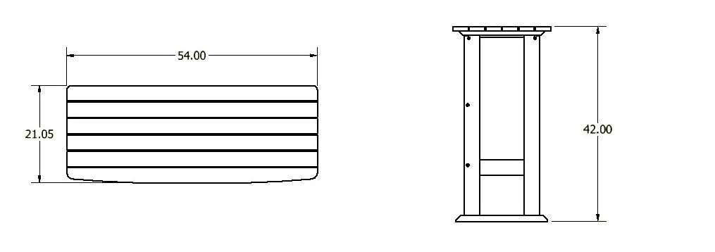 Blue Ridge Bar Height Balcony table measurements