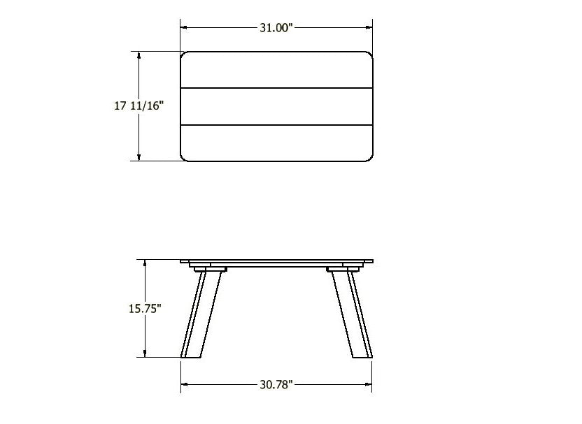 Granite Hills coffee table measurements