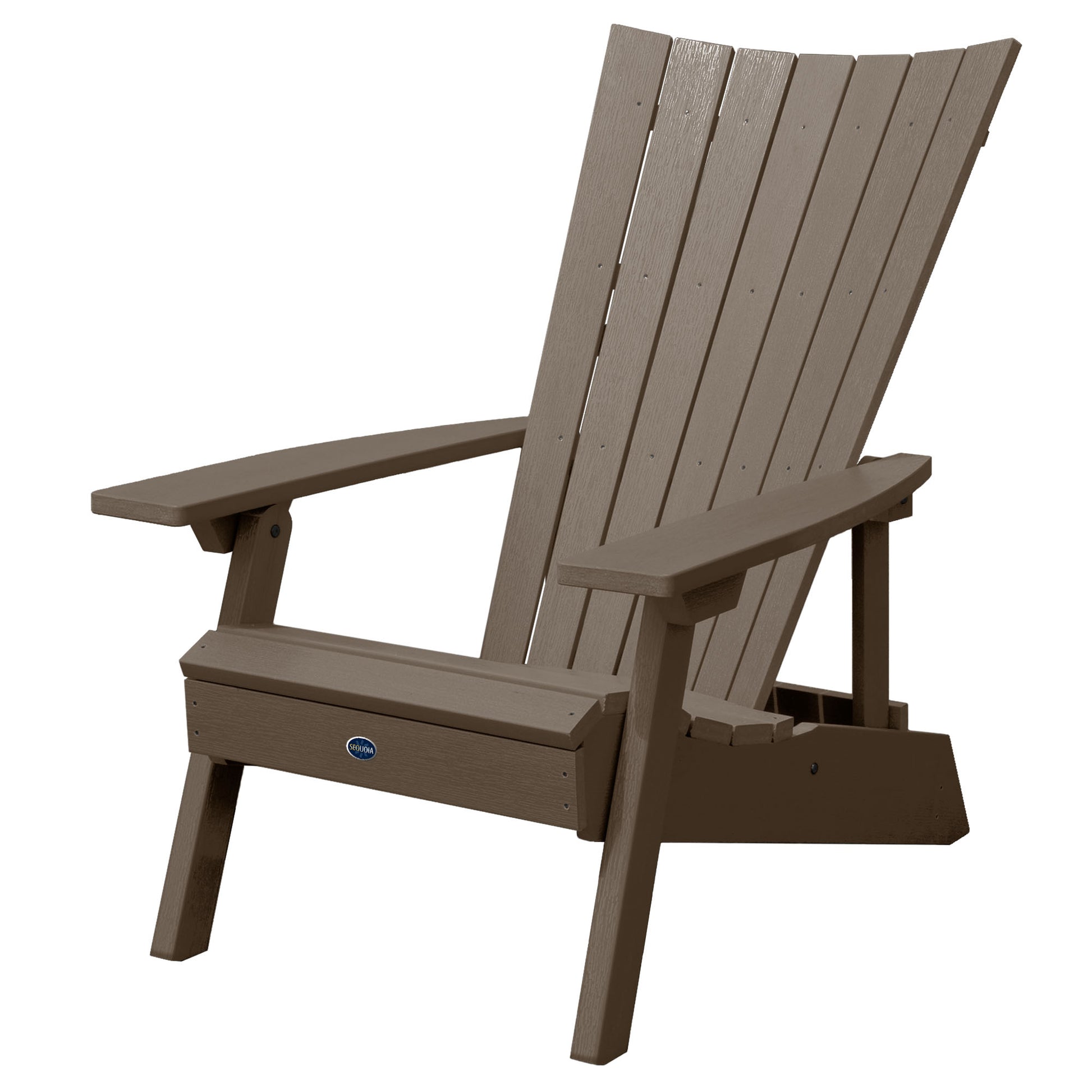 Granite Hills folding and reclining Adirondack chair in Weathered Acorn