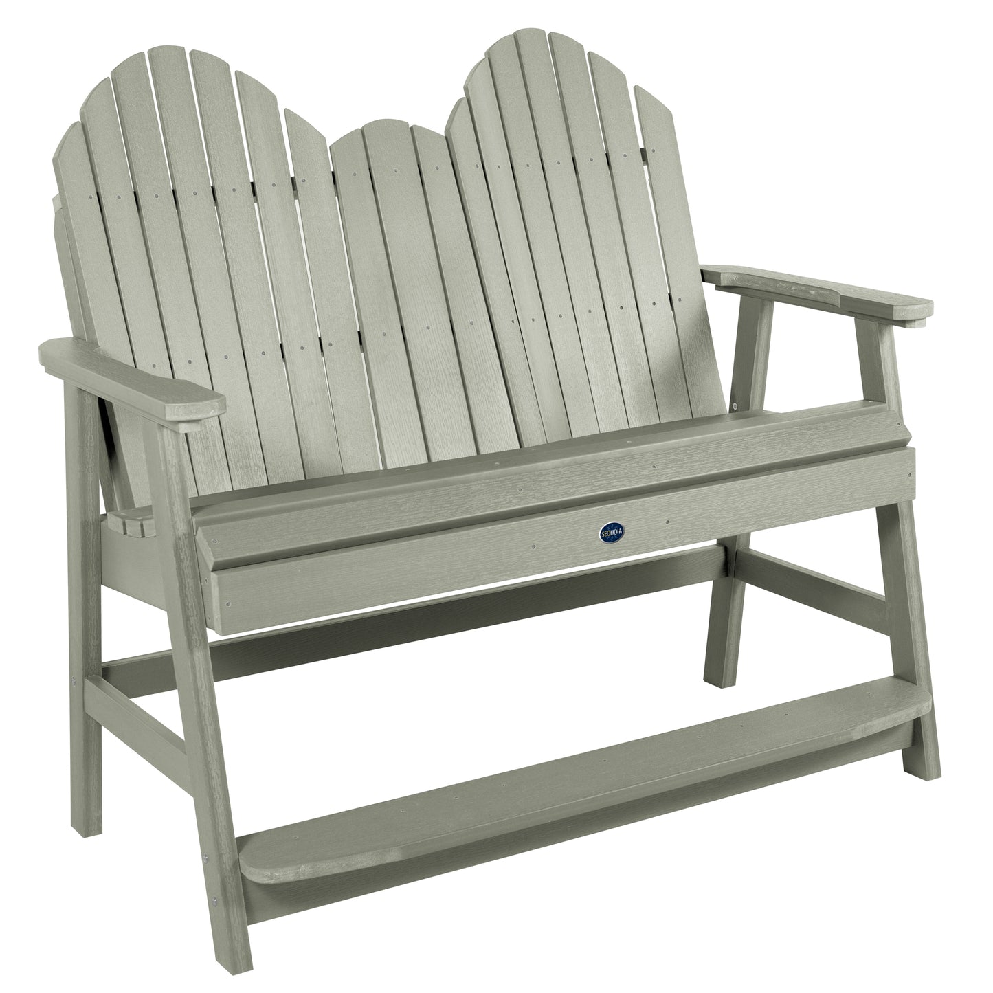Lighthouse counter height Adirondack bench in Eucalyptus
