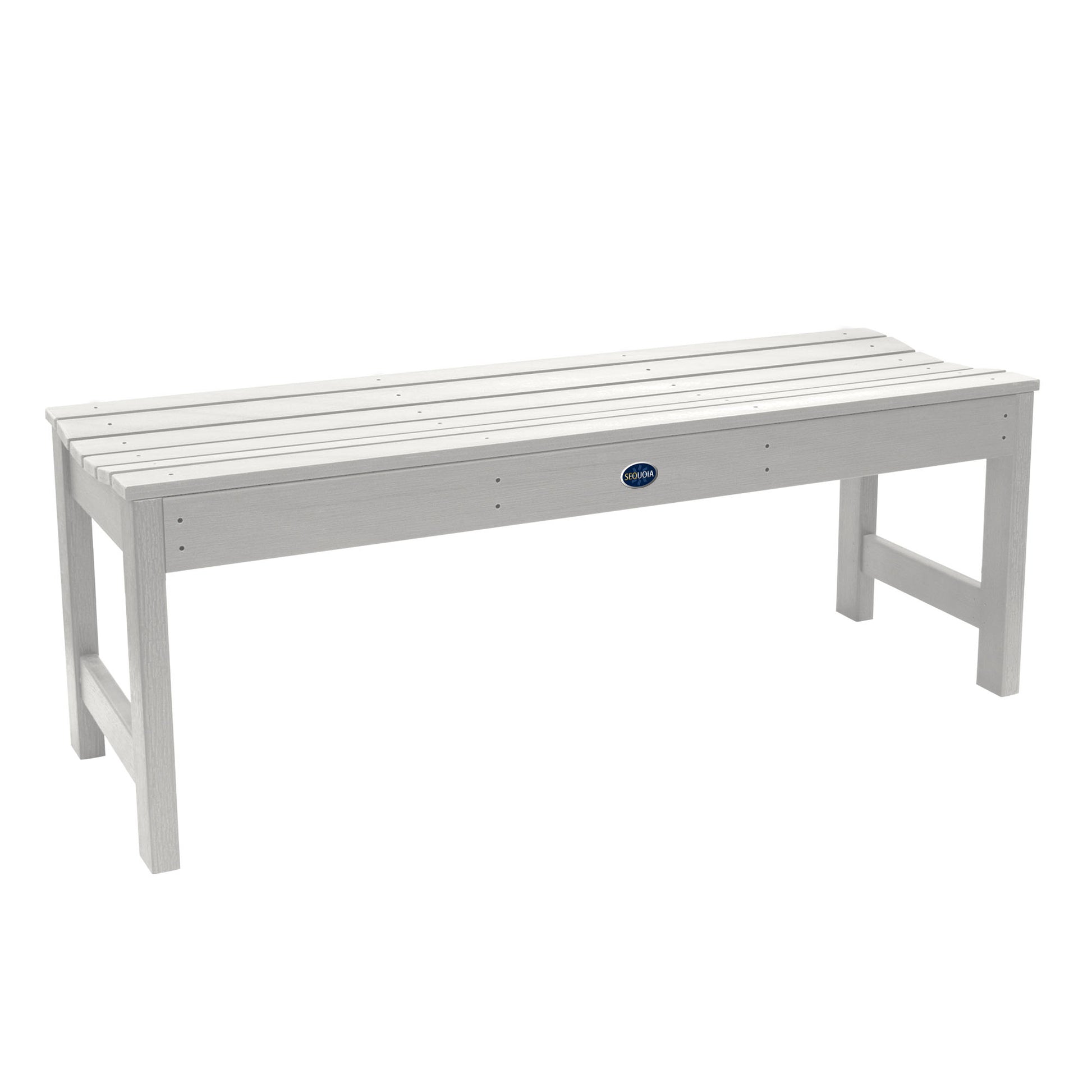 4ft Blue Ridge backless bench in White
