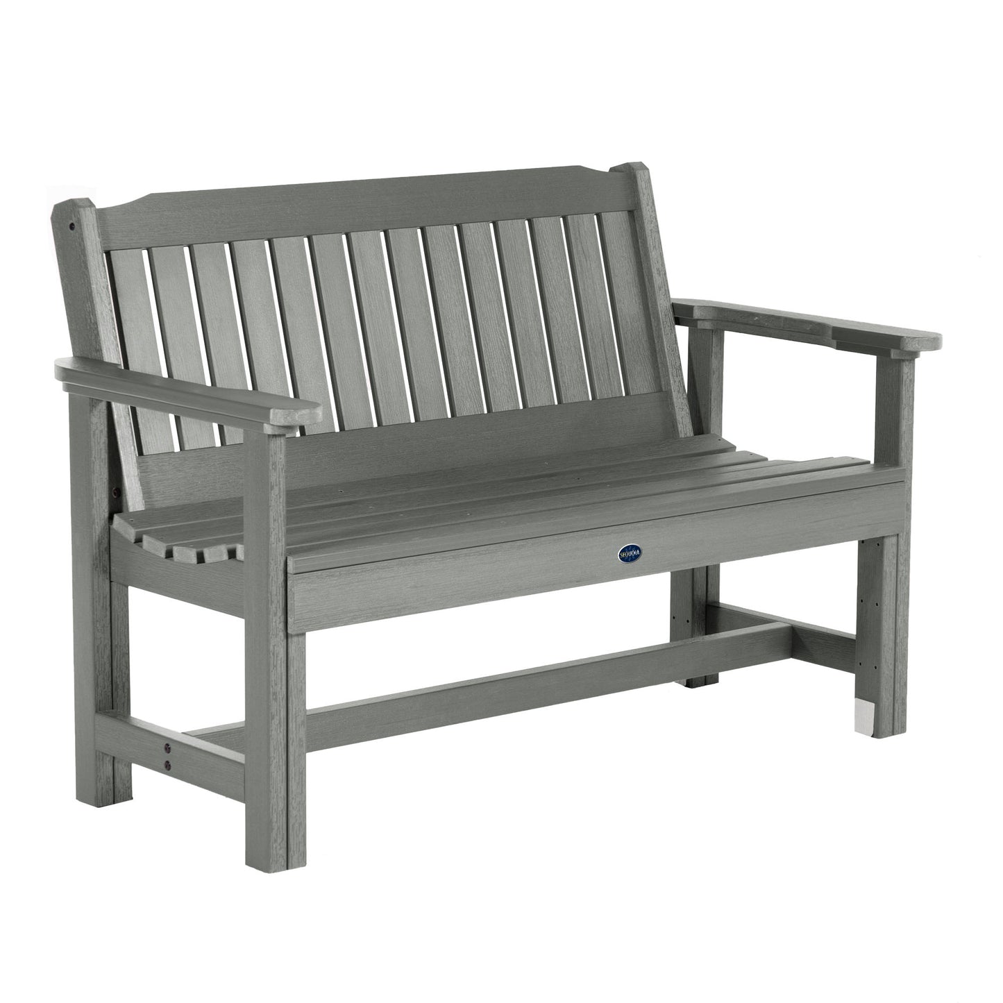 Blue Ridge 4ft Commercial Garden Bench in Coastal Teak
