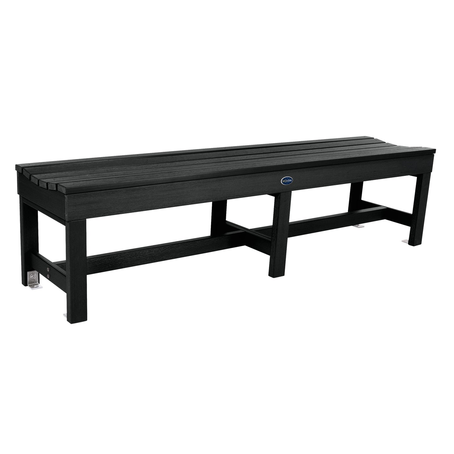 6ft Blue Ridge backless bench in Black