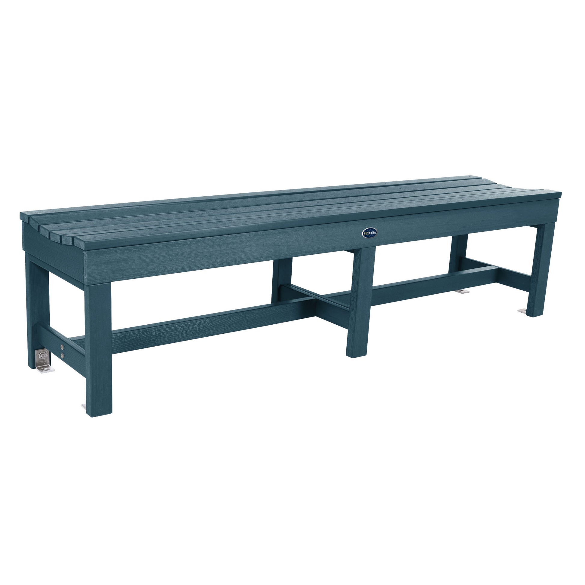 6ft Blue Ridge backless bench in Nantucket Blue