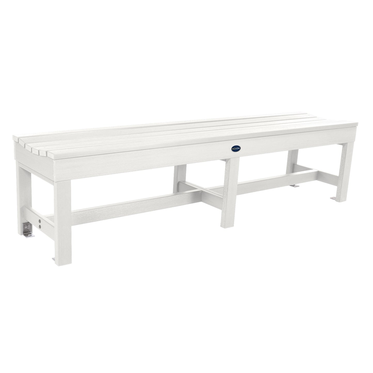 6ft Blue Ridge backless bench in White