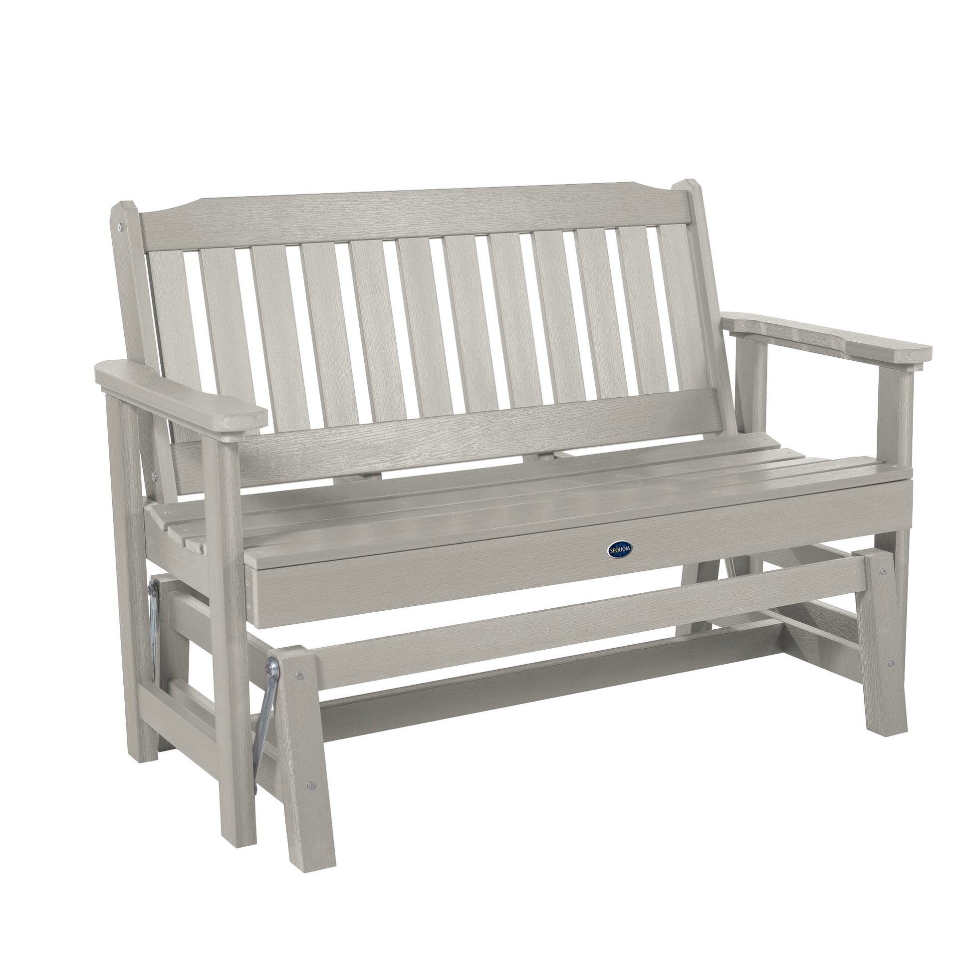 4ft Blue Ridge glider bench in Harbor Gray