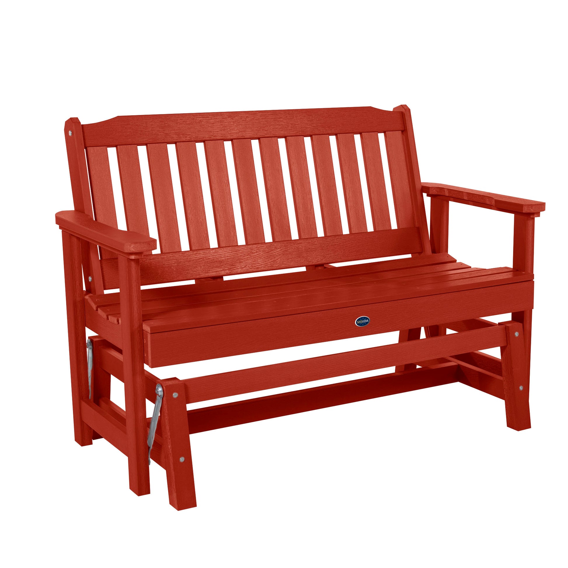 4ft Blue Ridge glider bench in Rustic Red