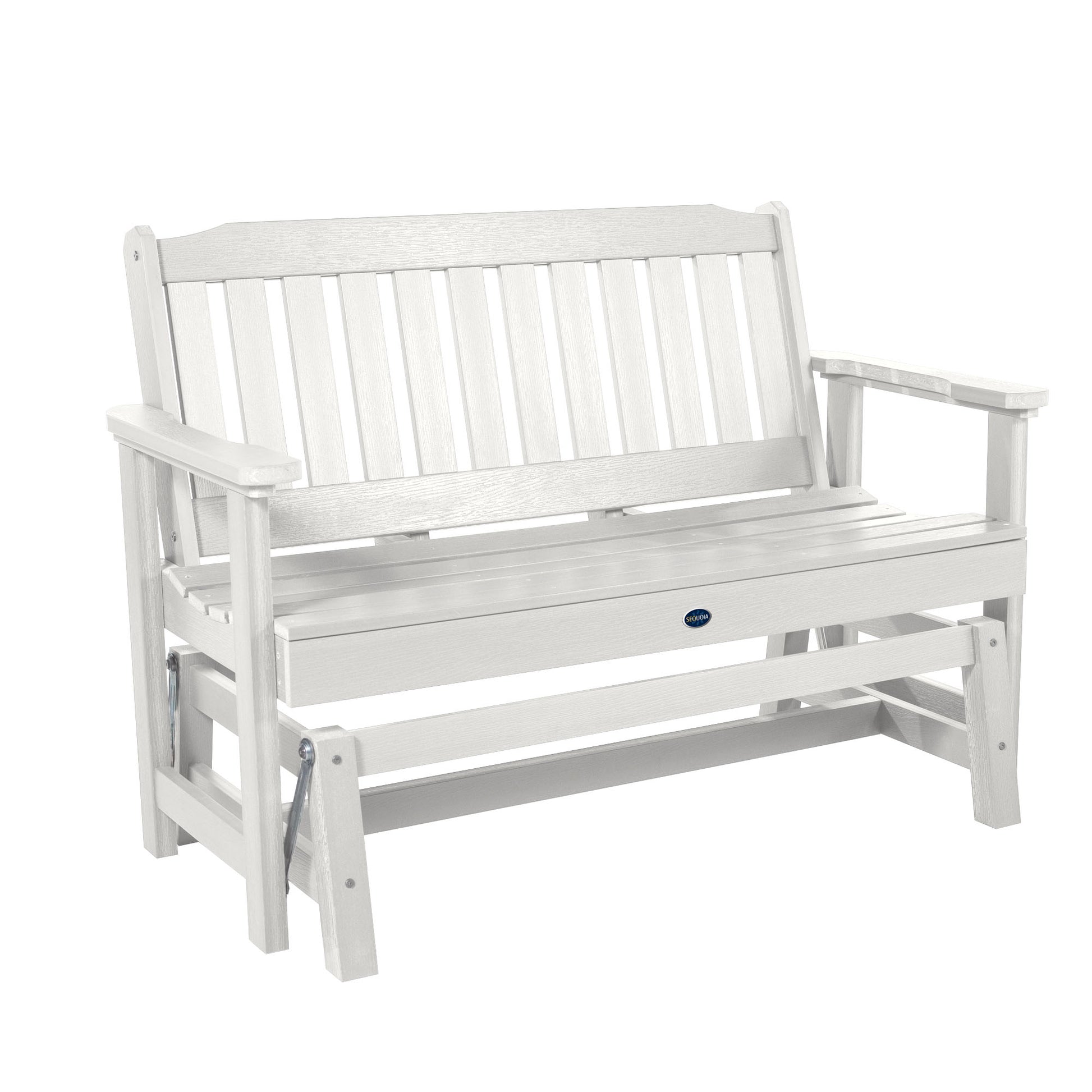 4ft Blue Ridge glider bench in White