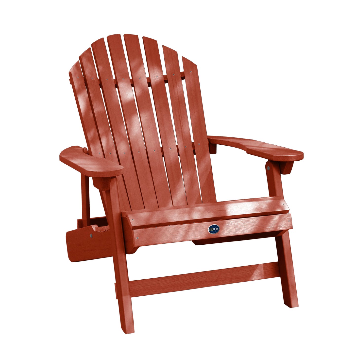 King-sized Horizon folding and reclining Adirondack chair in Rustic Red