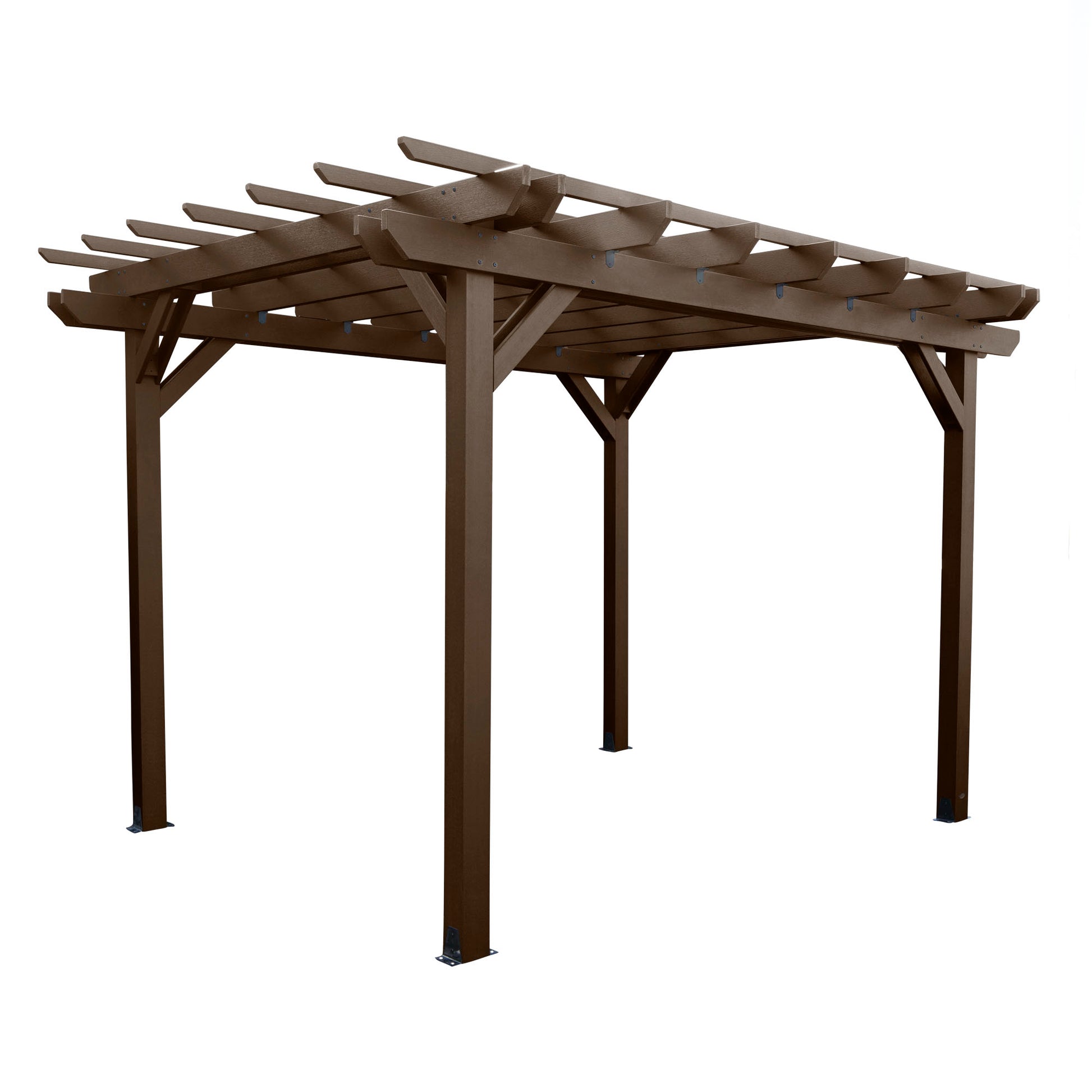 St. Clair 10 x 10 Pergola in Weathered Acorn