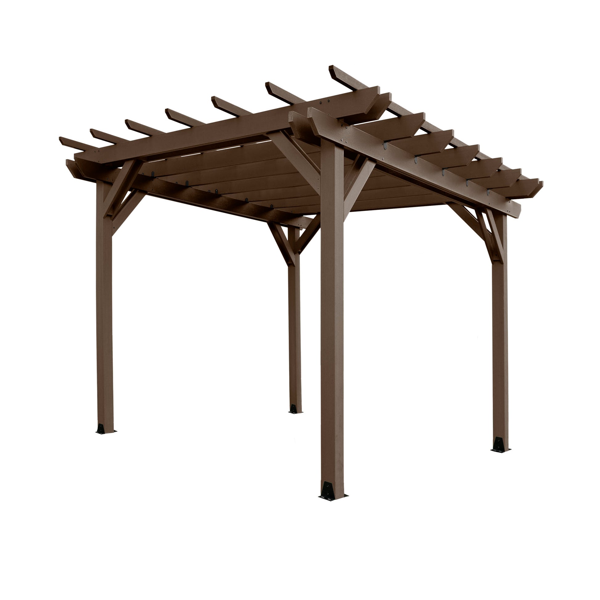 St. Clair 12 x 12 Pergola in Weathered Acorn