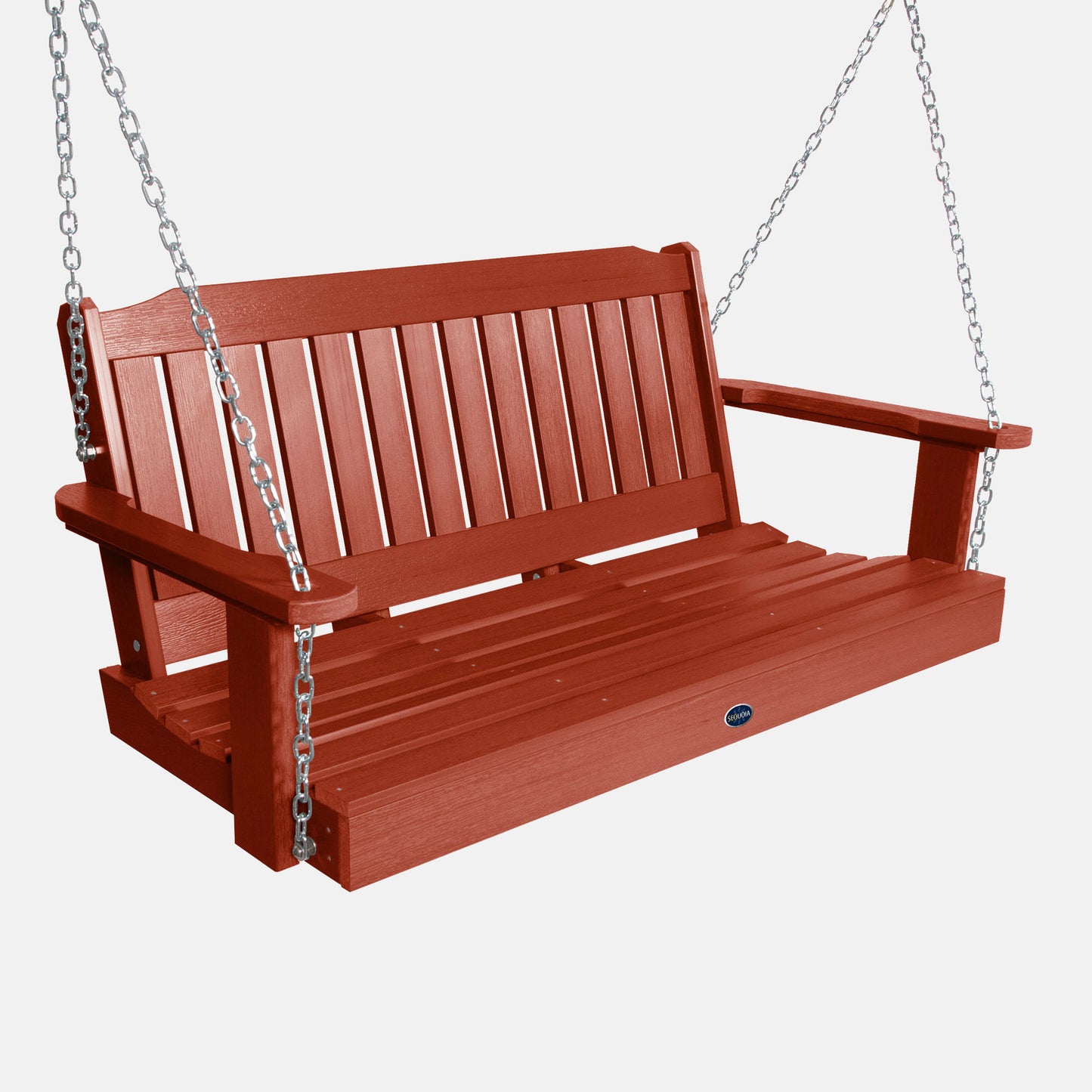 Blue Ridge 4ft porch swing in Rustic Red