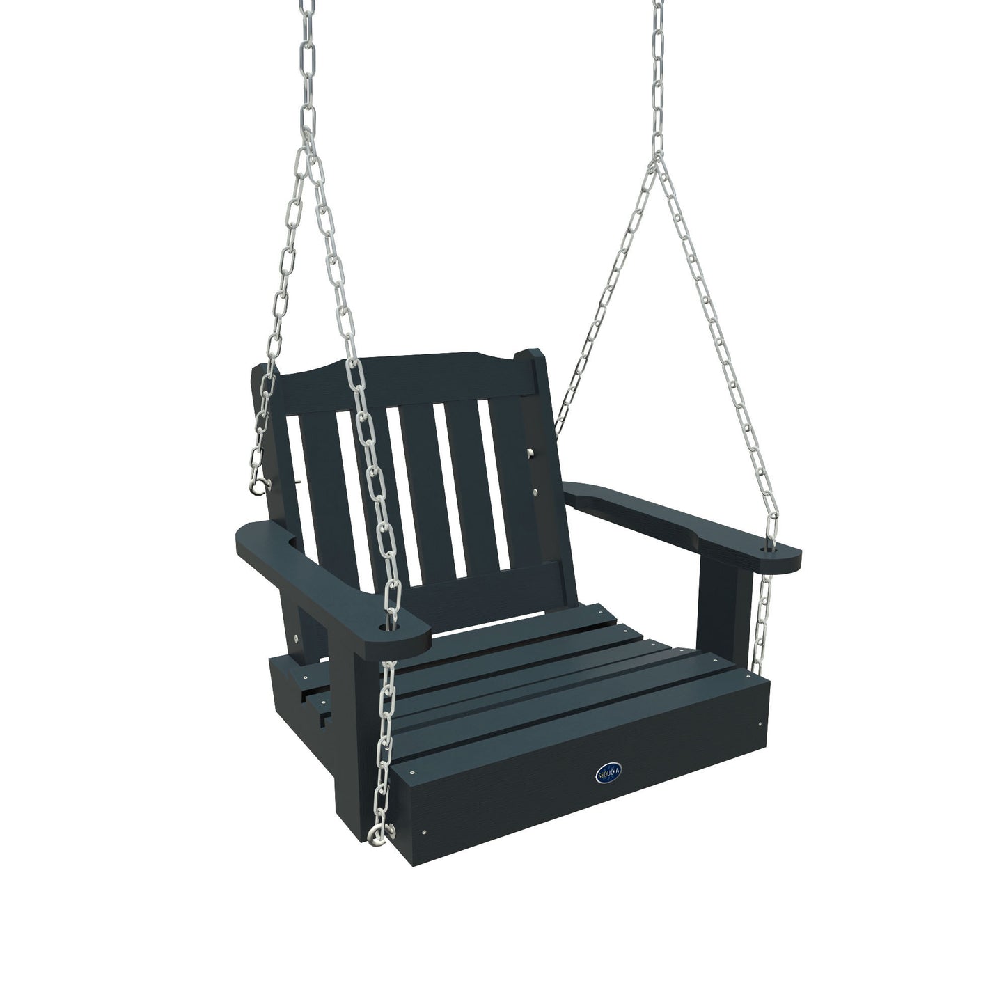 Blue Ridge single seat porch swing in Federal Blue