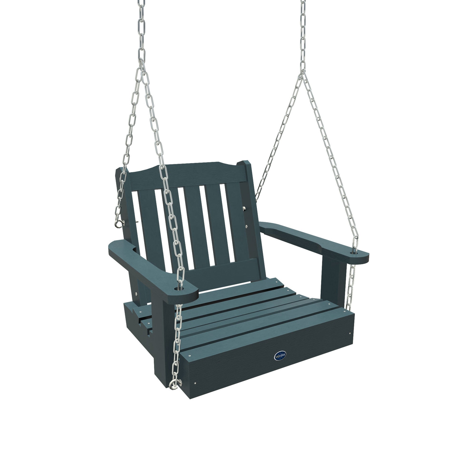 Blue Ridge single seat porch swing in Nantucket Blue