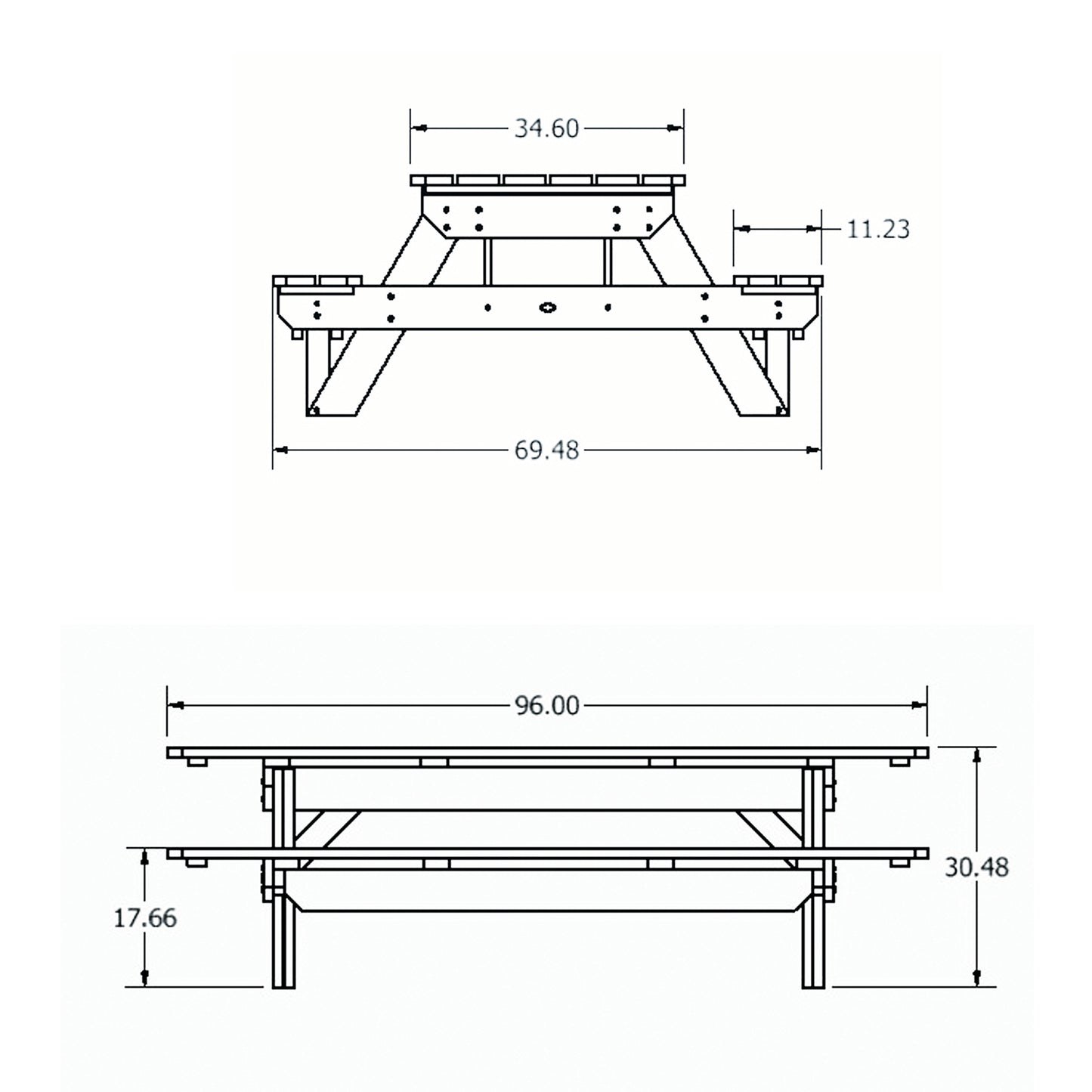 Homestead Picnic Table - 8ft