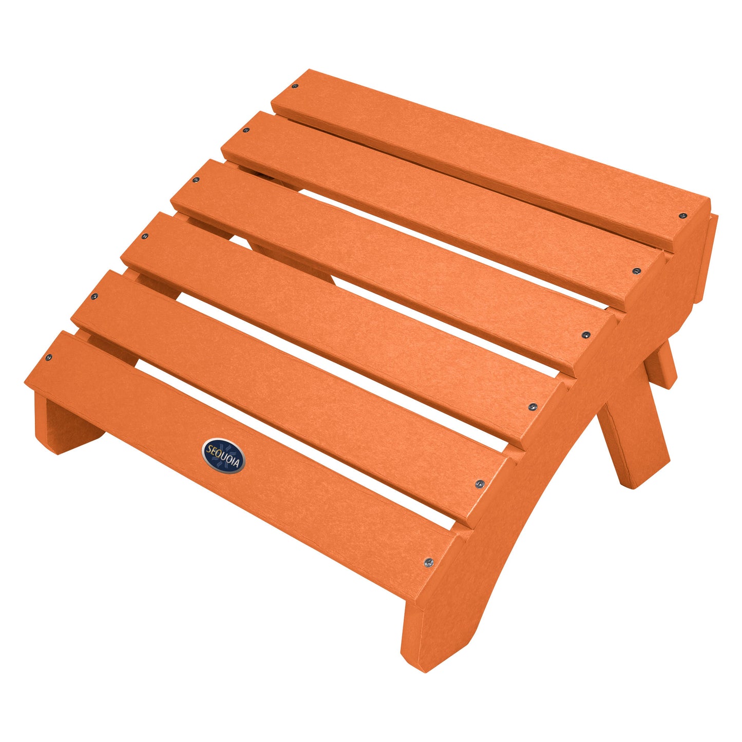 Sunrise Coast folding ottoman in Citrus Orange