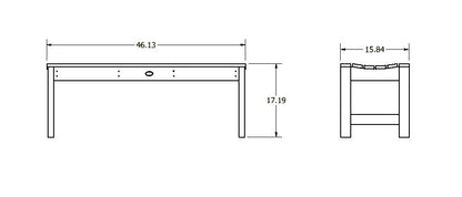 4ft Blue Ridge backless bench measurements