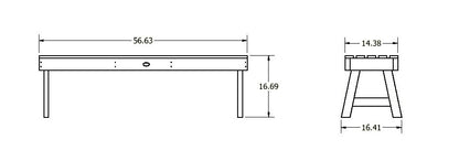 Aurora Backless Bench - 5ft