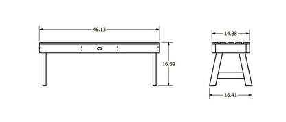 Aurora Backless Bench - 4ft
