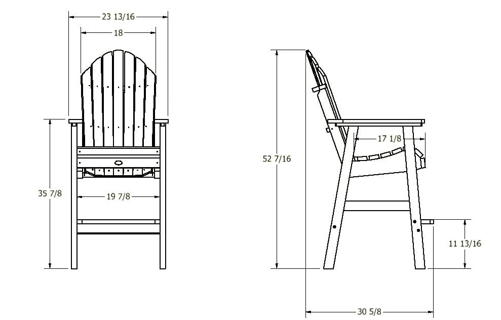 Horizon Adirondack Dining Chair - Bar Height
