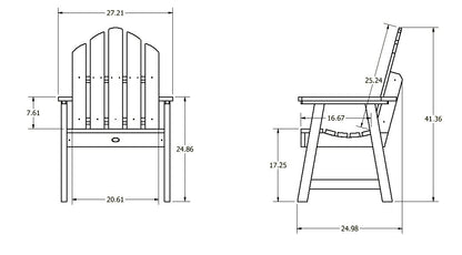 Lighthouse garden chair measurements