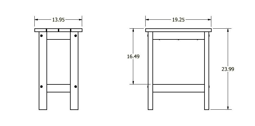 Blue Ridge counter height stool measurements