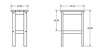 Blue Ridge Bar Height Stool Measurements