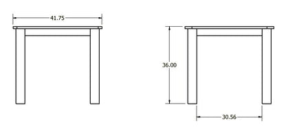 Homestead counter height square table measurements
