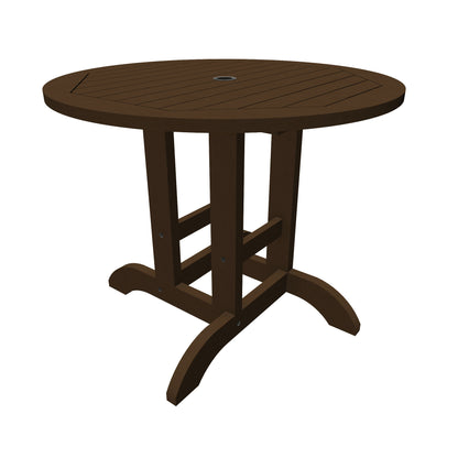 Homestead 36” diameter dining height table in Weathered Acorn
