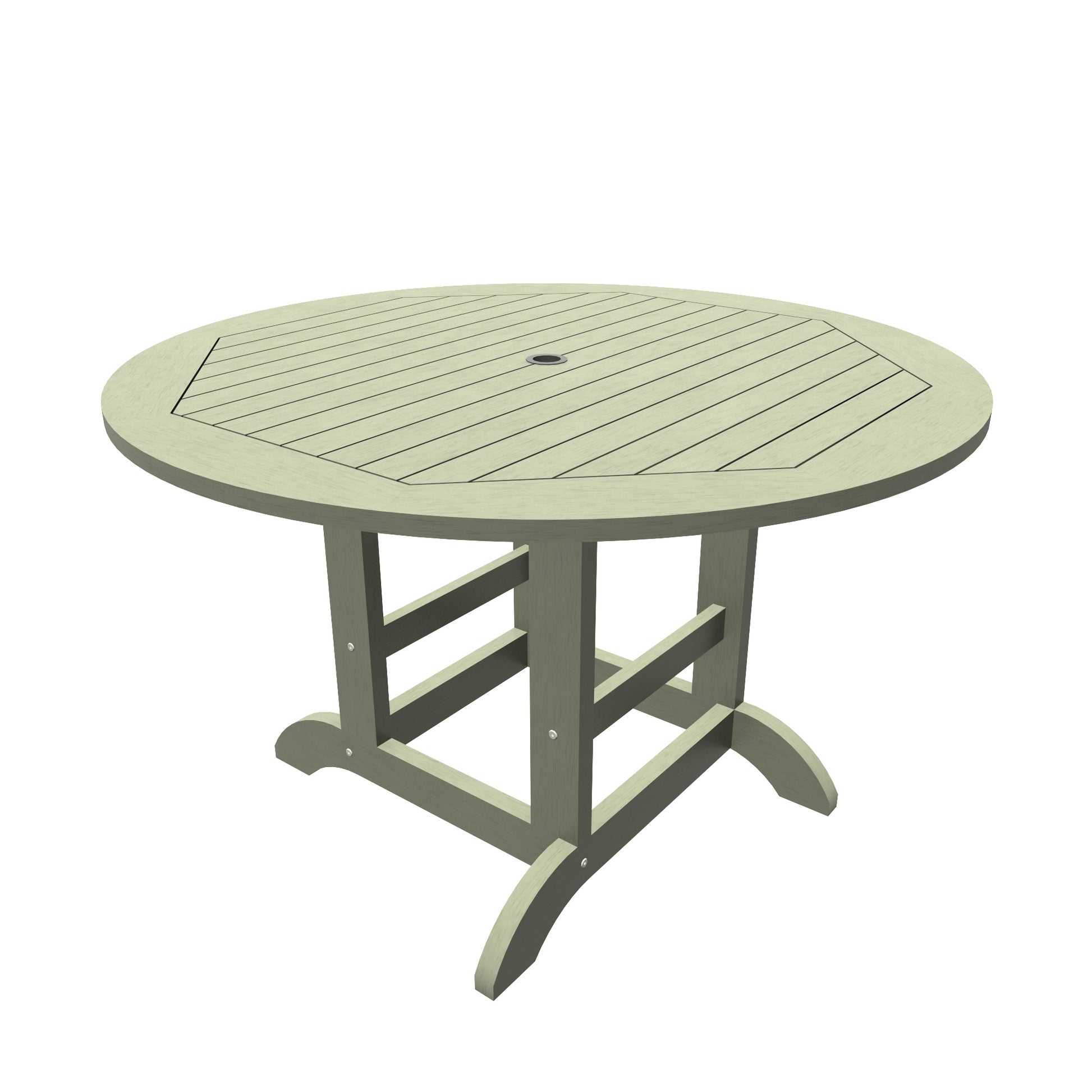 Homestead 48in diameter dining height table in Eucalyptus