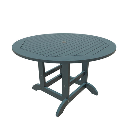 Homestead 48in diameter dining height table in Nantucket Blue