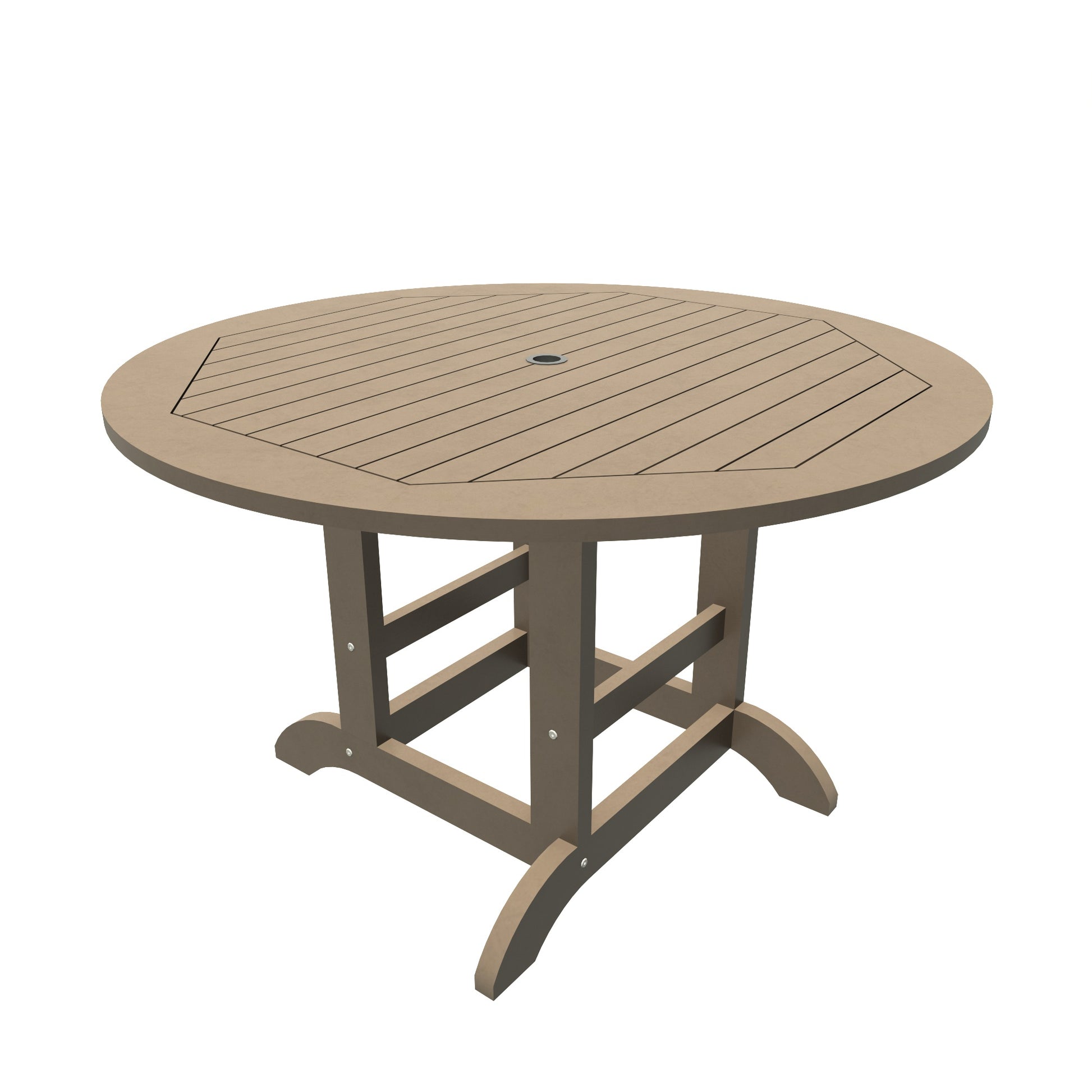 Homestead 48in diameter dining height table in Woodland Brown