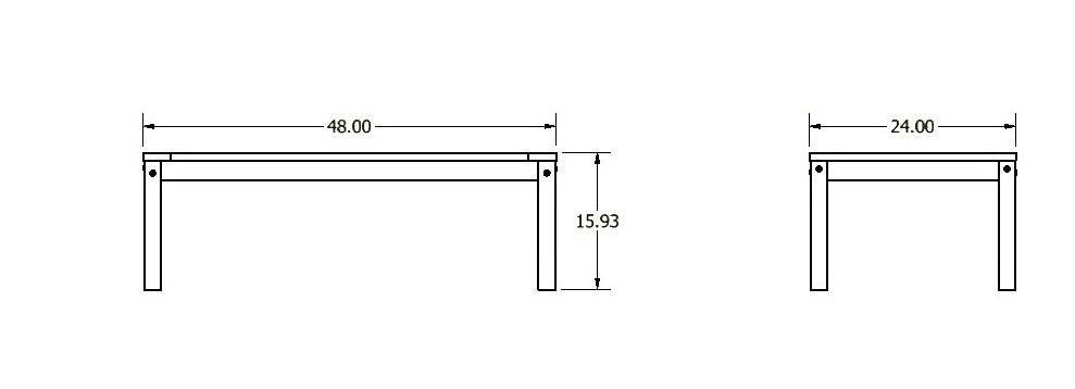 Adirondack Conversation Table Measurements