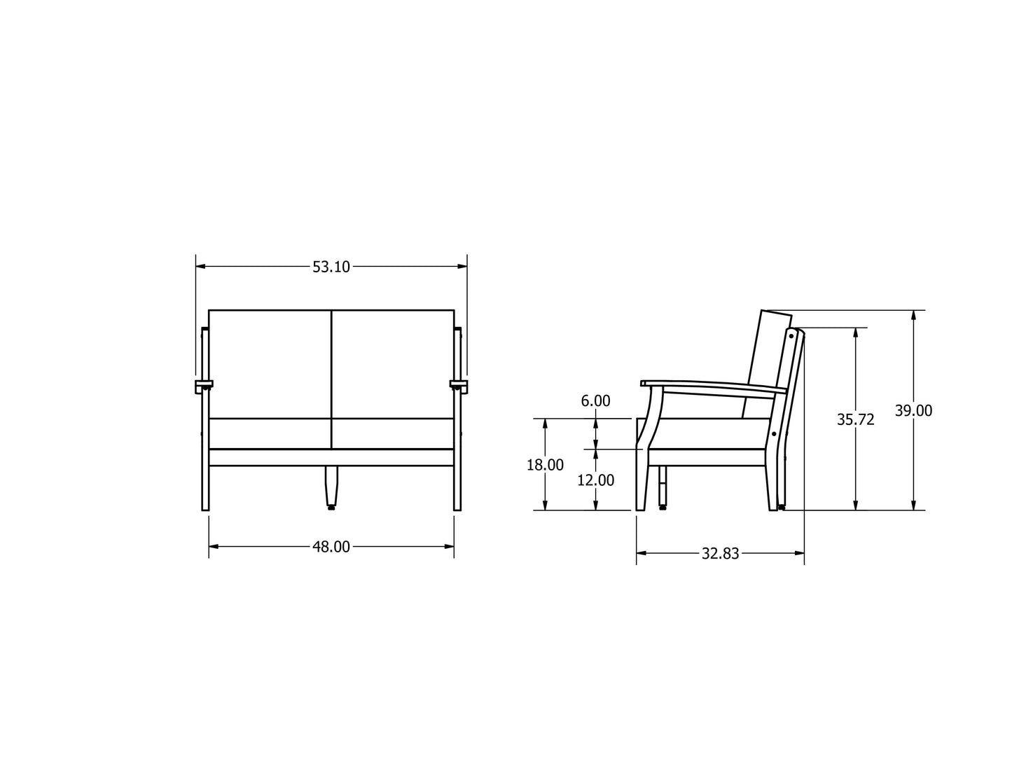 Blue Ridge Deep Seating Loveseat