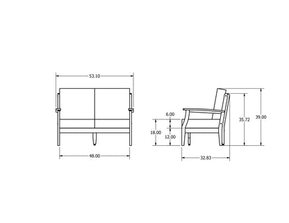 Blue Ridge Deep Seating Loveseat