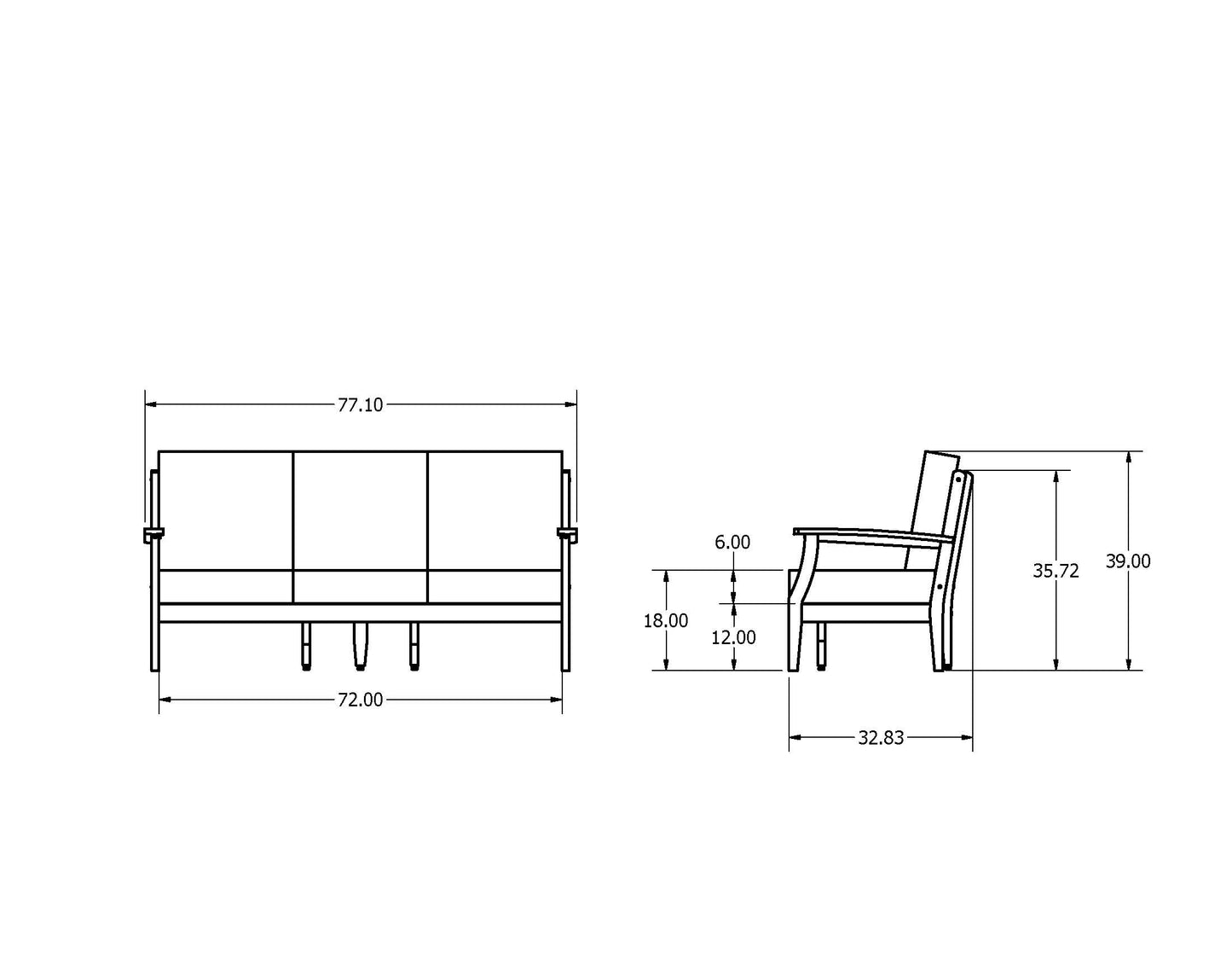 Blue Ridge Deep Seating Sofa