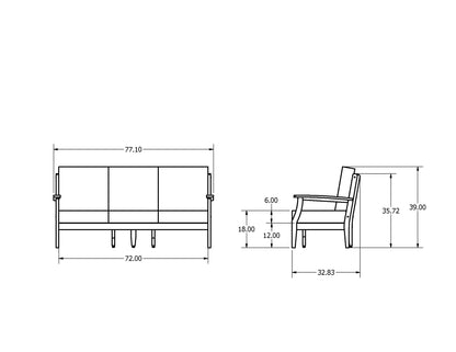 Blue Ridge Deep Seating Sofa