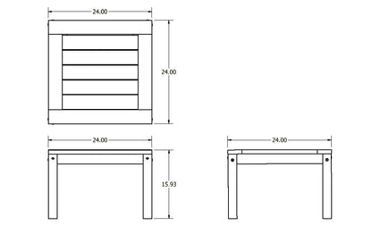 Adirondack side table measurements