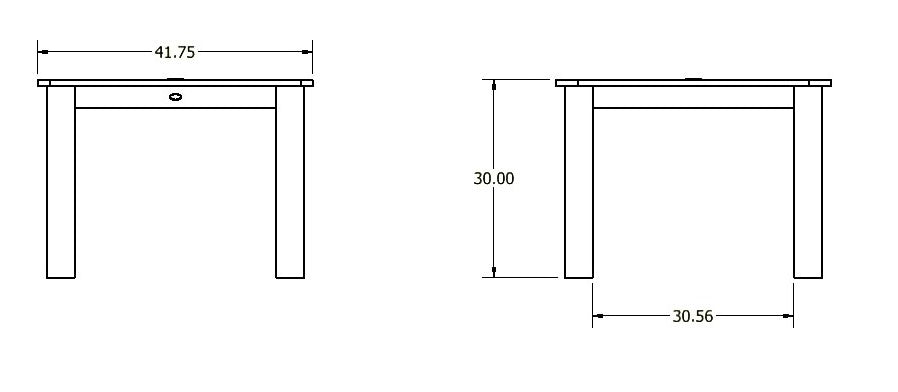 Homestead 42x42 table mesaurements