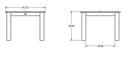 Homestead 42x42 table mesaurements