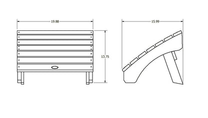 Lighthouse Folding Adirondack Ottoman
