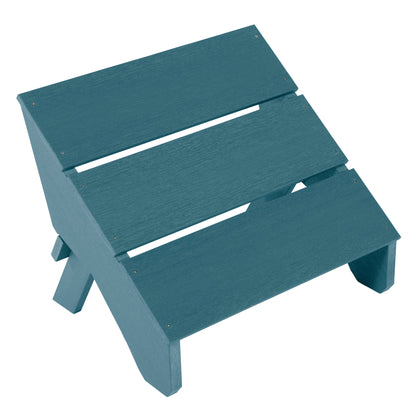 Granite Hills folding ottoman in Nantucket Blue